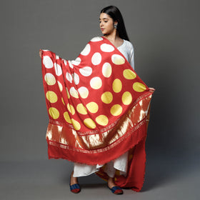  Clamp Dyed Shibori Modal Silk Dupatta with Zari Border Online at iTokri.com