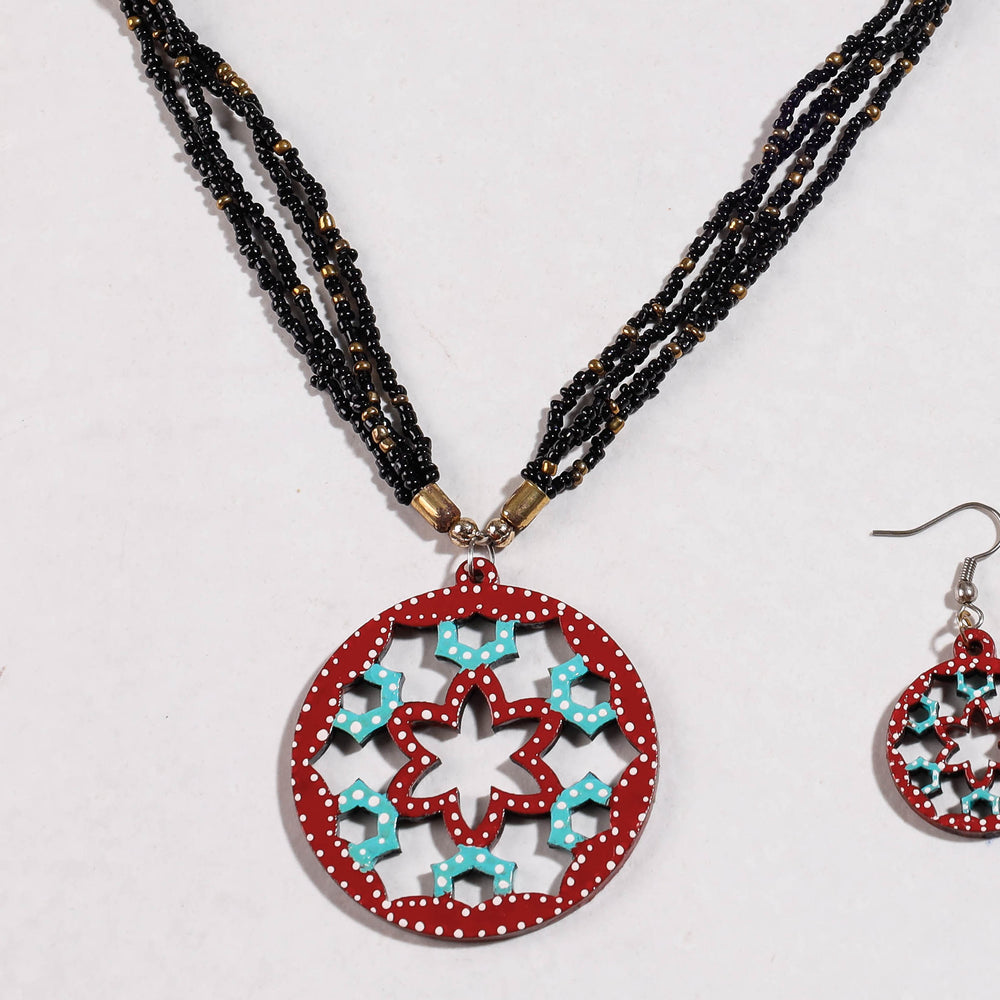 tikuli art handpainted necklace set