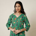  Kalamkari Printed Cotton Long Kurta For Women