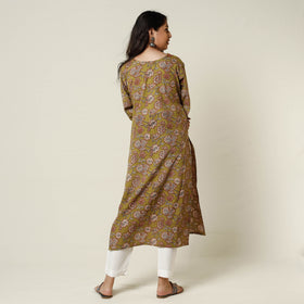  Kalamkari Printed Cotton Long Kurta For Women