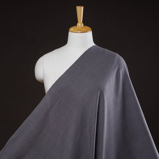 Grey - Baragaon Pre Washed Handloom Plain Cotton Fabric