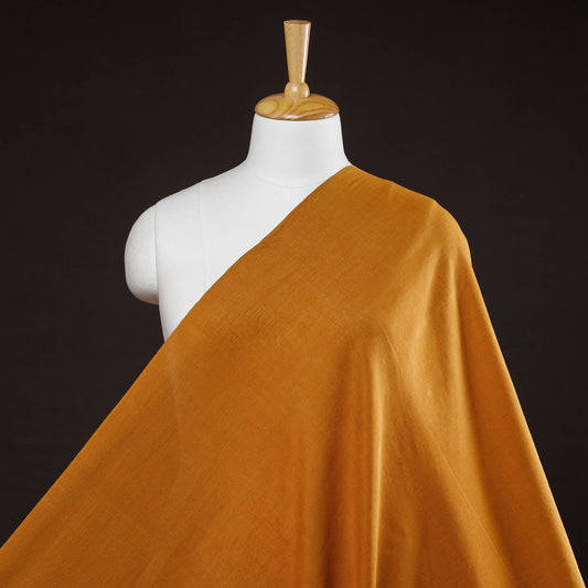 Orange - Baragaon Pre Washed Handloom Plain Cotton Fabric