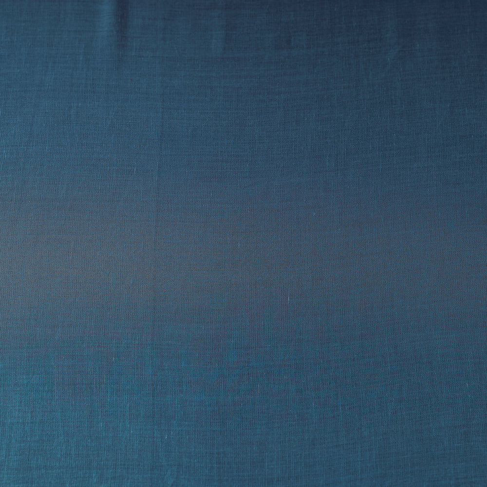 Blue - Prewashed Plain Mul Cotton Fabric