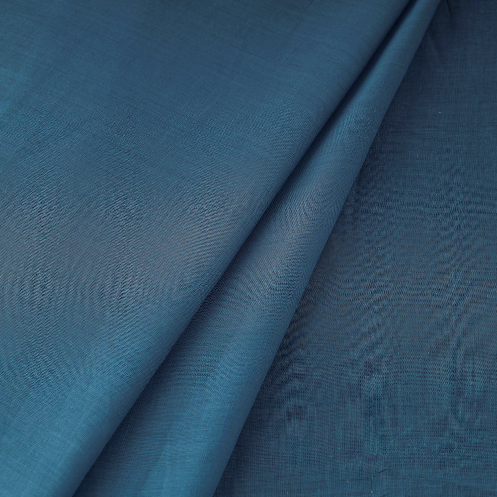 Blue - Prewashed Plain Mul Cotton Fabric