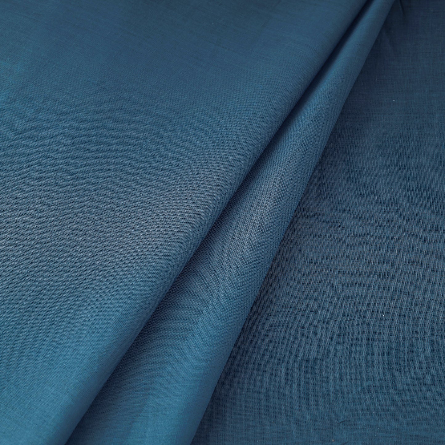 Blue - Prewashed Plain Mul Cotton Fabric