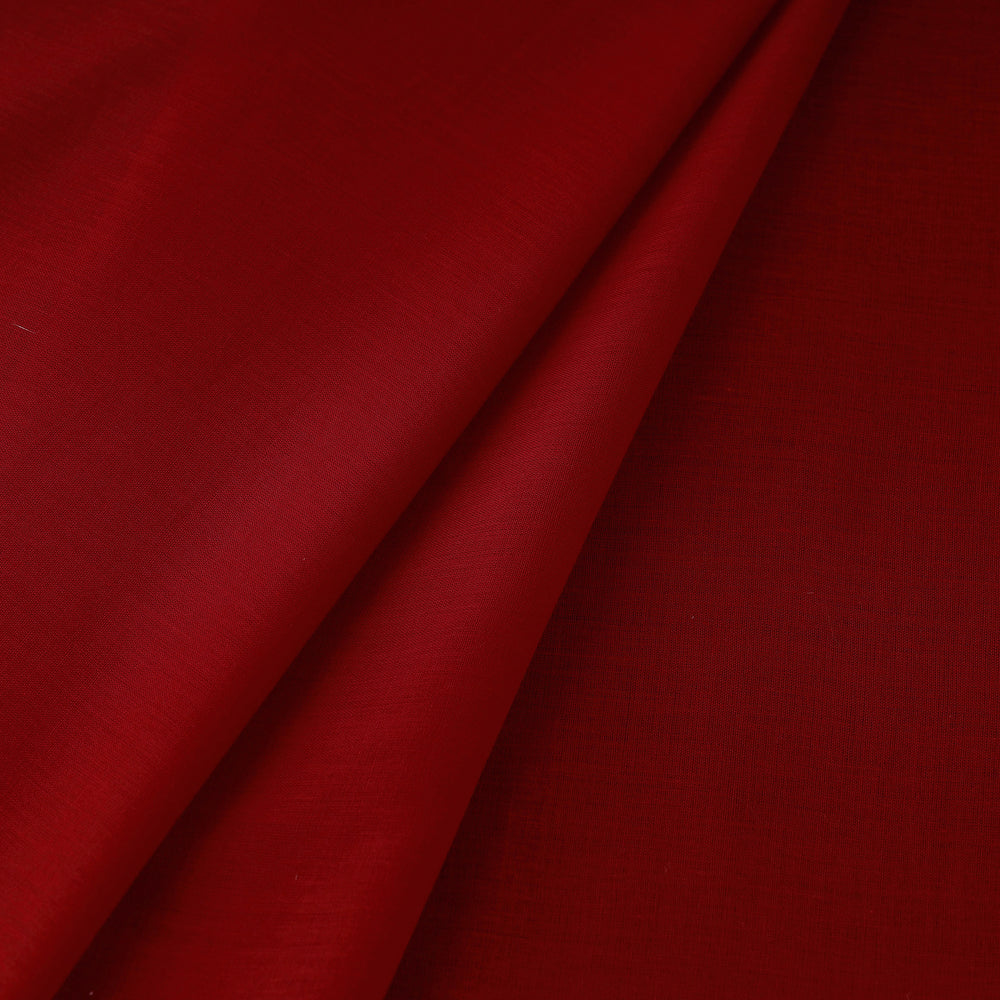 Red - Prewashed Plain Mul Cotton Fabric 63