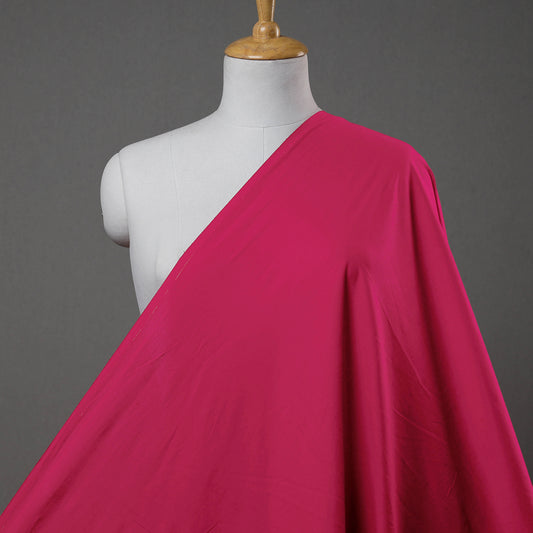 Pink - Prewashed Plain Dyed Cotton Fabric