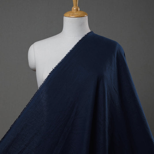 Blue - Prewashed Plain Dyed Flex Cotton Fabric