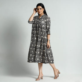  Bagru Block Printed Cotton Flare Dress Online at iTokri.com