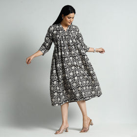  Bagru Block Printed Cotton Flare Dress Online at iTokri.com