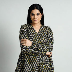  Bagru Block Printed Cotton Flare Dress Online at iTokri.com