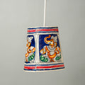 Handpainted Tholu Bommalata Leather Hanging Lamp 
