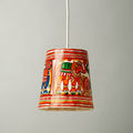  Handpainted Tholu Bommalata Leather Hanging Lamp 