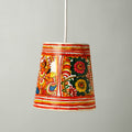 Handpainted Tholu Bommalata Leather Hanging Lamp 