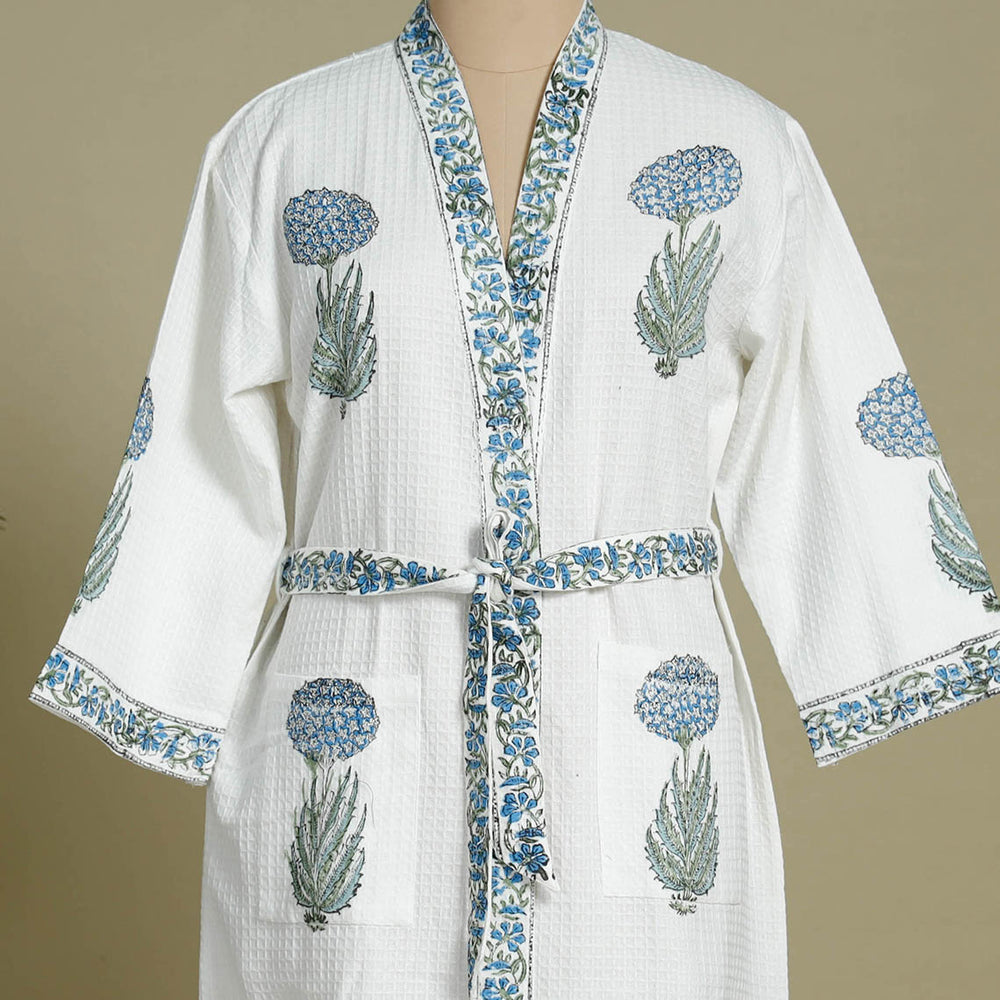 Block Printed Bath Robe