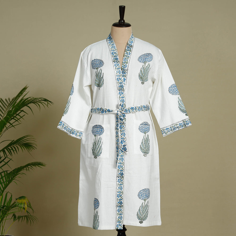 Block Printed Bath Robe