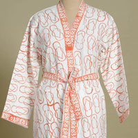 Block Printed Bath Robe