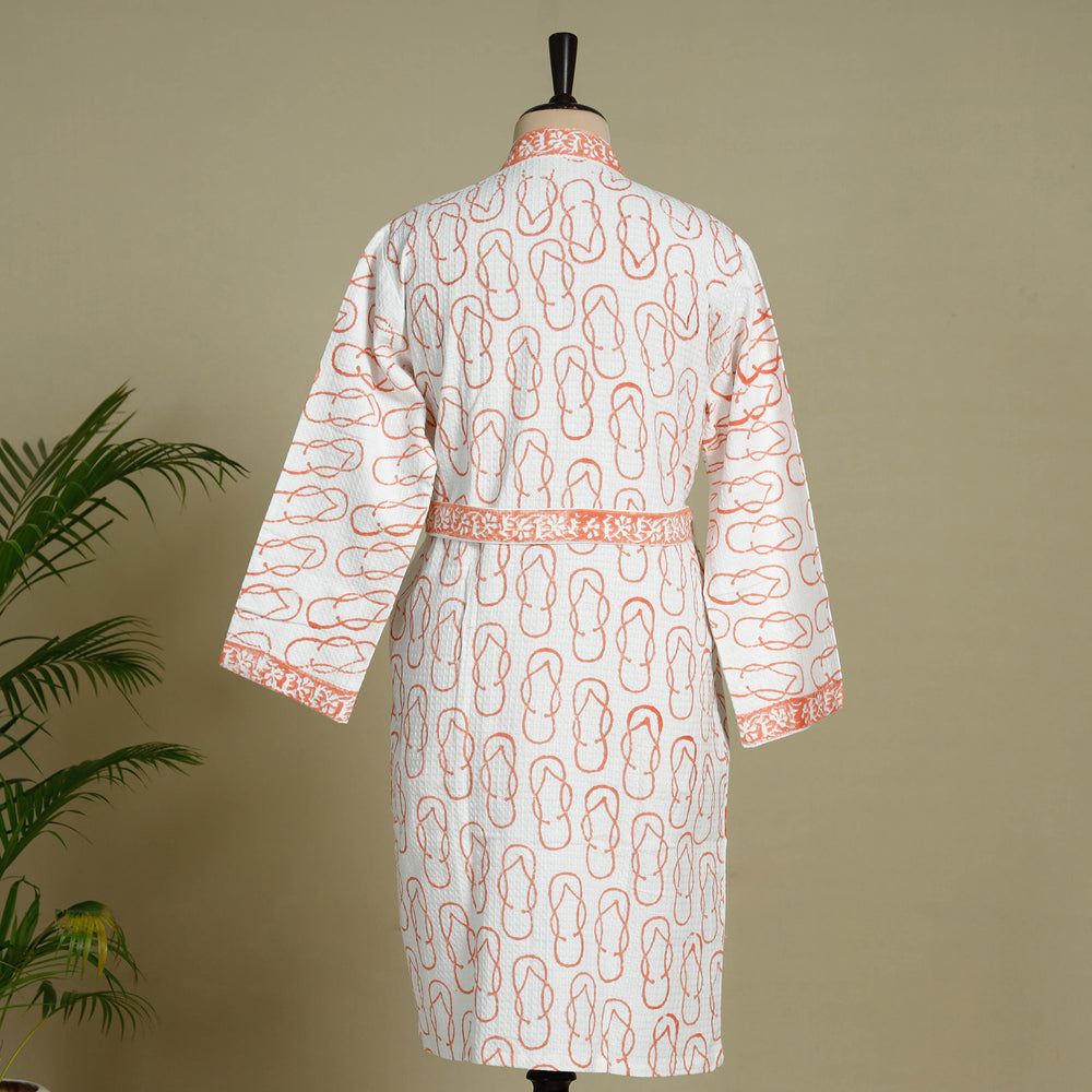 Block Printed Bath Robe