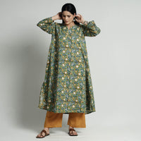 Bagru Block Printed Cotton Kurta with Palazzo Set