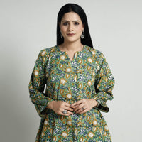 Bagru Block Printed Cotton Kurta with Palazzo Set