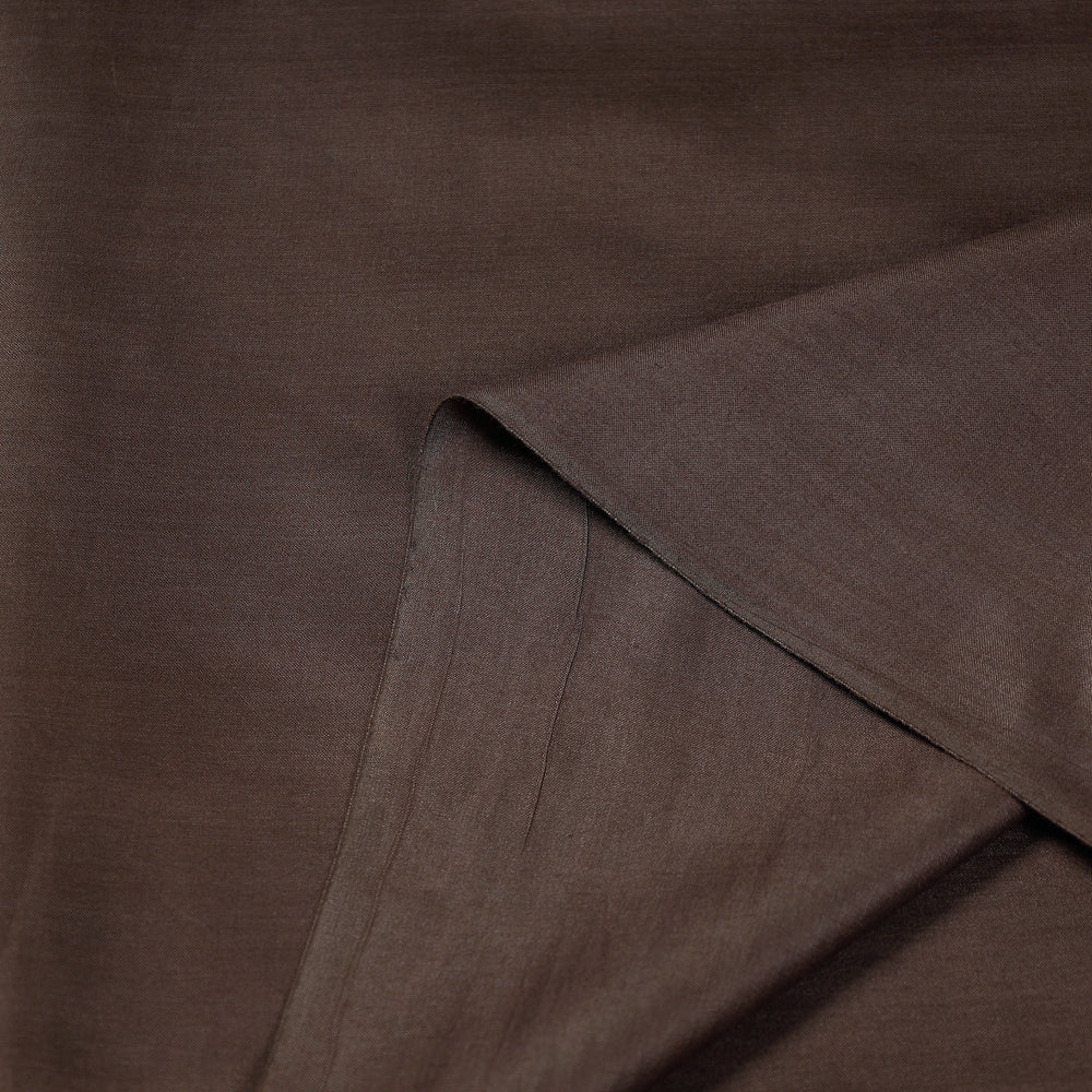 Brown - Handloom Tussar Silk Cotton Fabric from Vidarbha