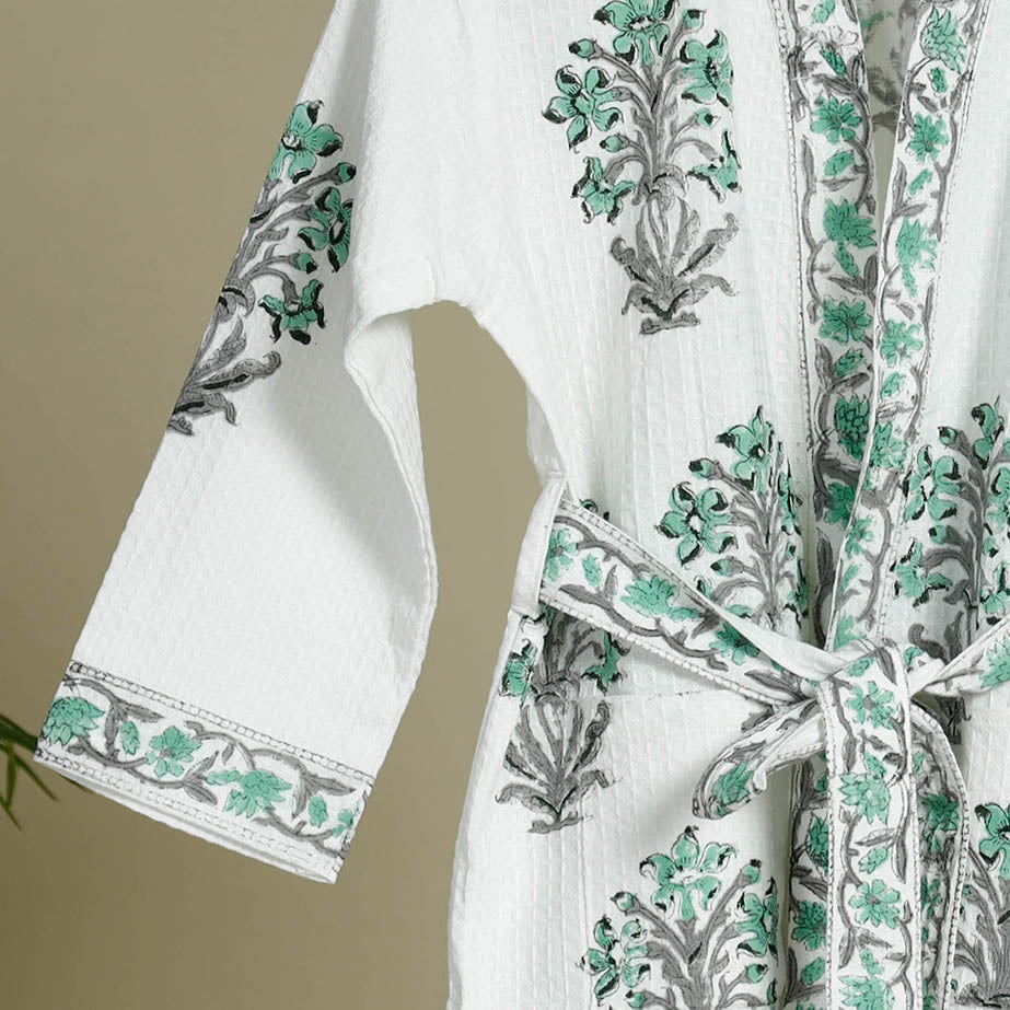 Block Printed Bath Robe