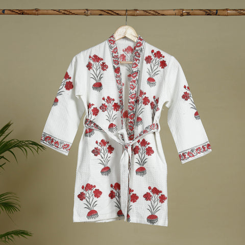 Block Printed Bath Robe