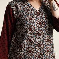 Ajrakh Block Printed Cotton Kurta 