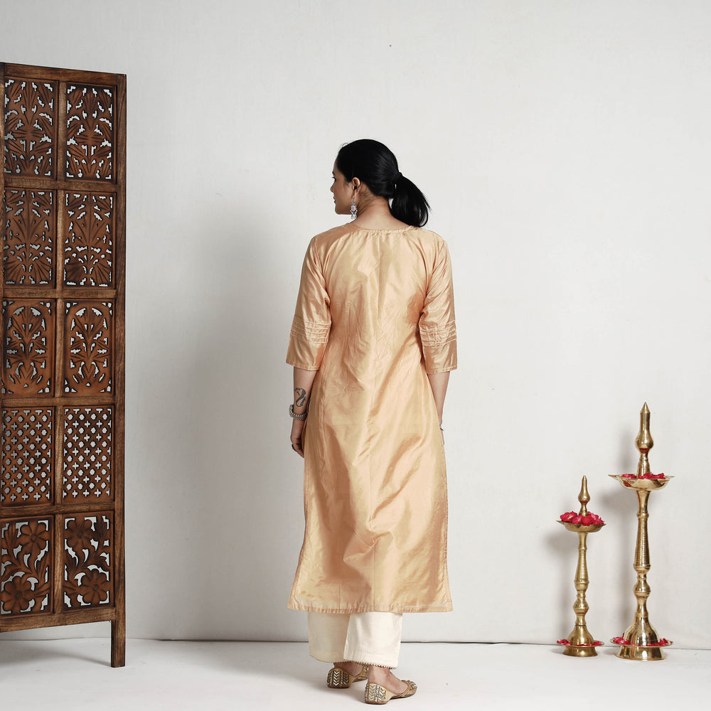 plain silk kurta