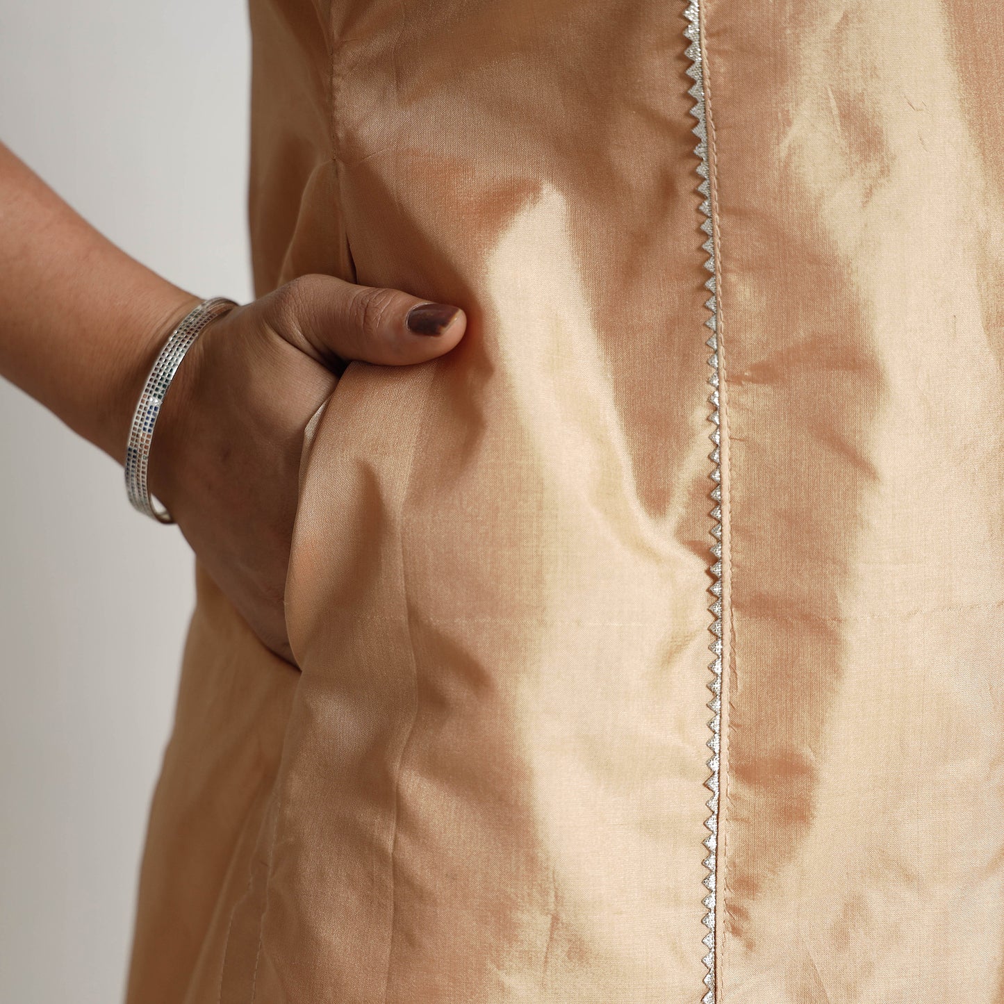 plain silk kurta