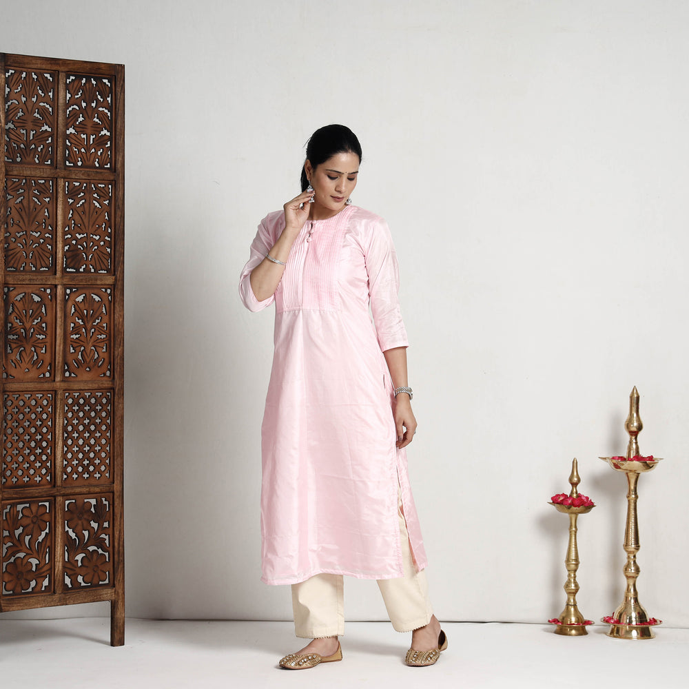 plain silk kurta