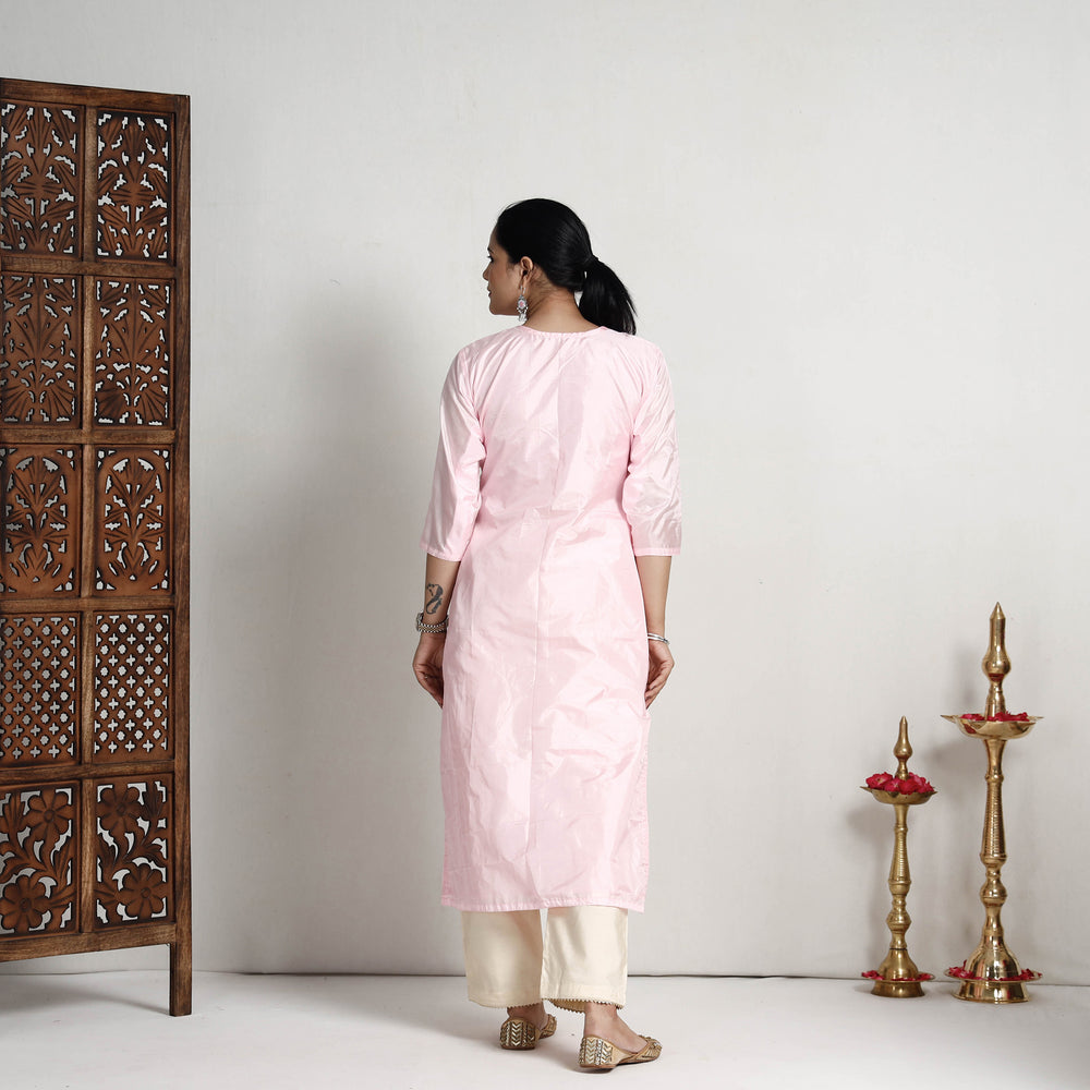 plain silk kurta