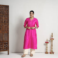 plain silk kurta