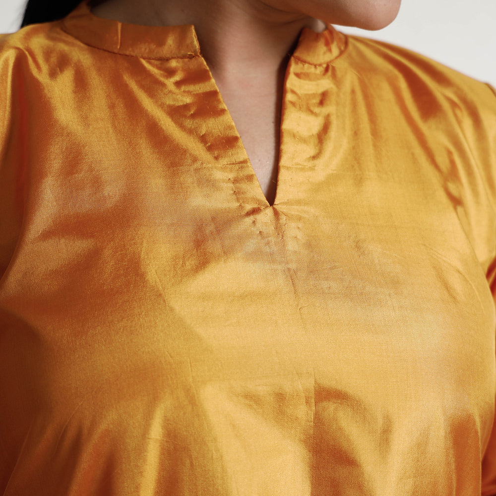 plain silk kurta