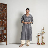 plain silk kurta