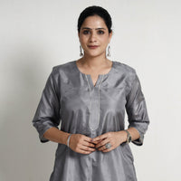 plain silk kurta