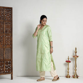 plain silk kurta