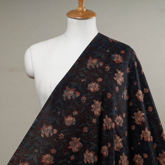 Brown - Ajrakh Hand Block Printed Cotton Fabric