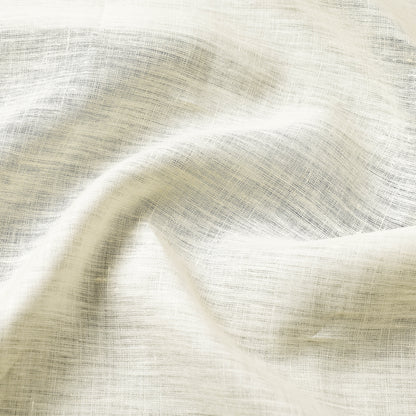 Off White Bhagalpuri Handloom Pure Linen Fabric