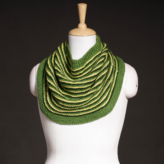 Green - Kumaun Hand Knitted Woolen Cowl