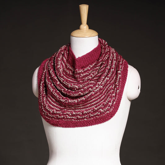 Pink - Kumaun Hand Knitted Woolen Cowl