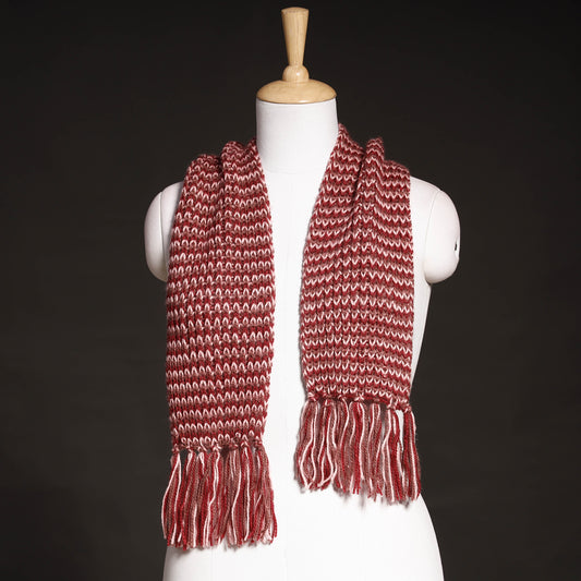 Multicolor - Kumaun Hand Knitted Woolen Muffler (66 in)