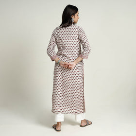 Buy Block Print Mul Cotton Straight Bagh Kurta for Women