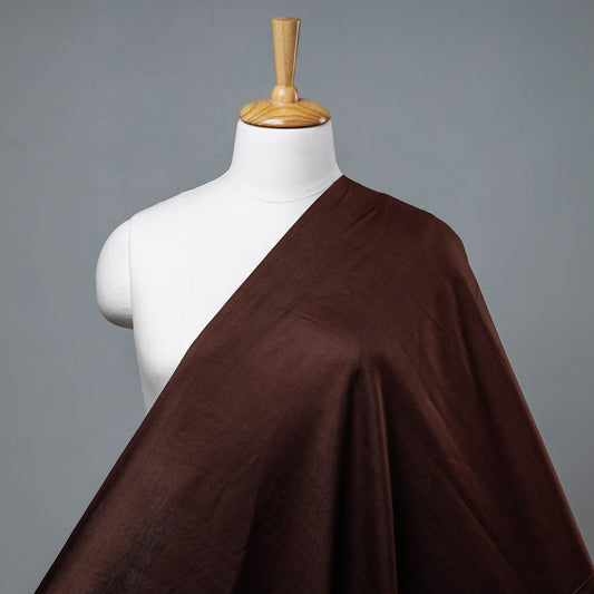 Dark Brown Bhagalpuri Linen Cotton Fabric
