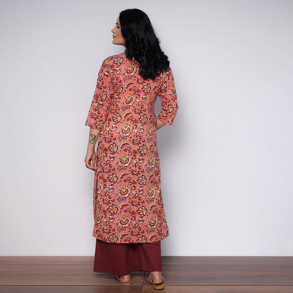 Sanganeri Printed Cotton Kurta with Palazzo Set