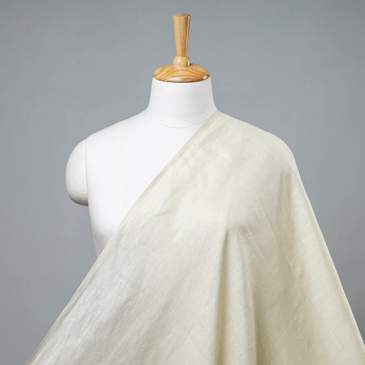 White Bhagalpuri Handloom Pure Linen Fabric