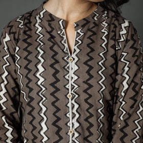 Buy Pipad Block Printed Cotton Long Kurta Online at iTokri.com