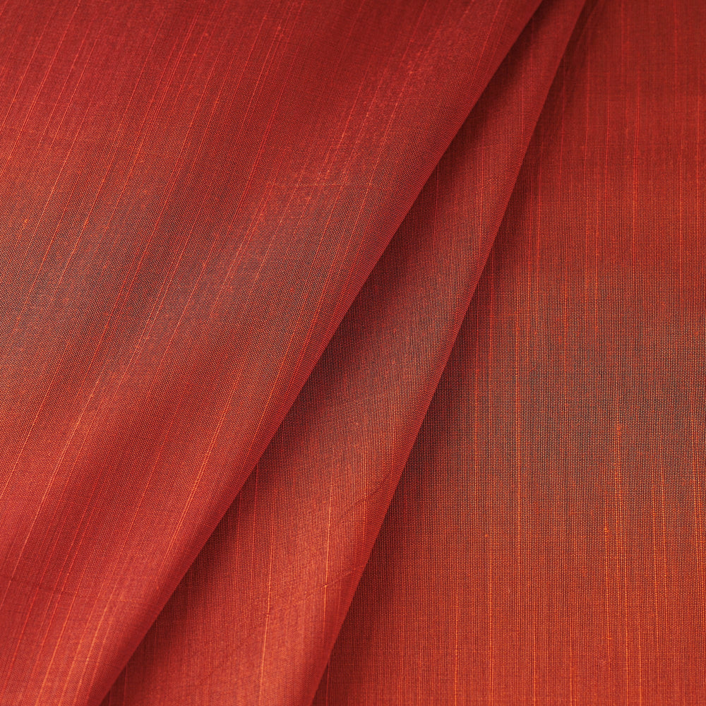 Orange - Plain Slub Silk Fabric 04