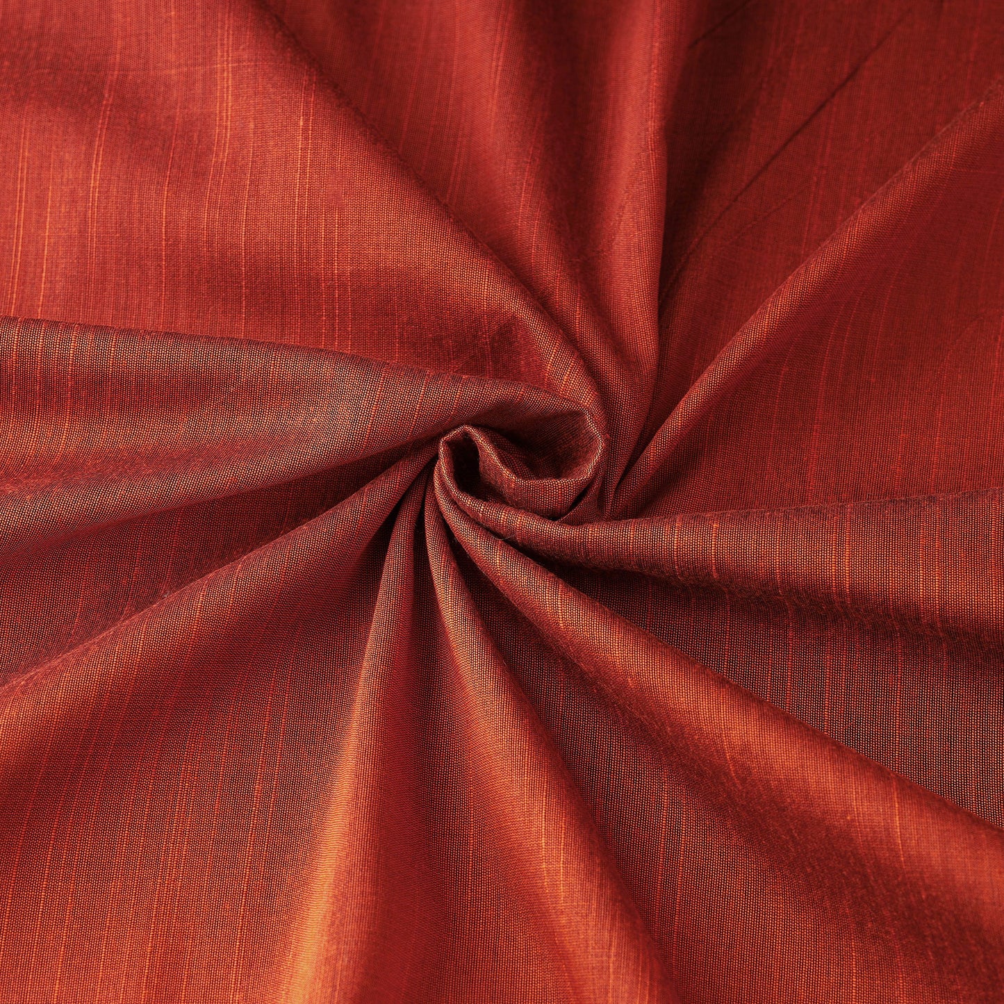 Orange - Plain Slub Silk Fabric 04