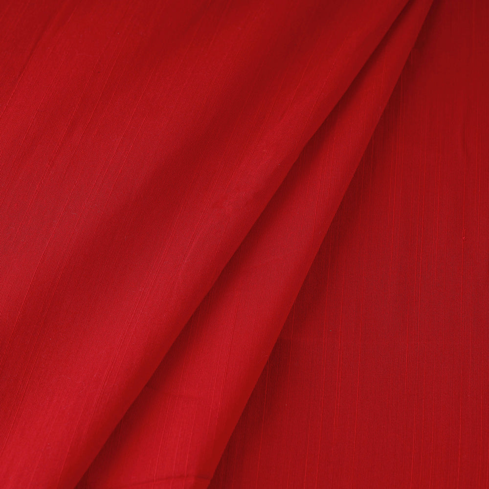 Red - Elegant Slub Silk Plain Fabric